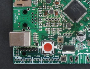 LED Tactile Button mounted on Smoothieboard