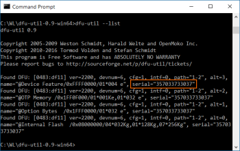 dfu-util Screenshot