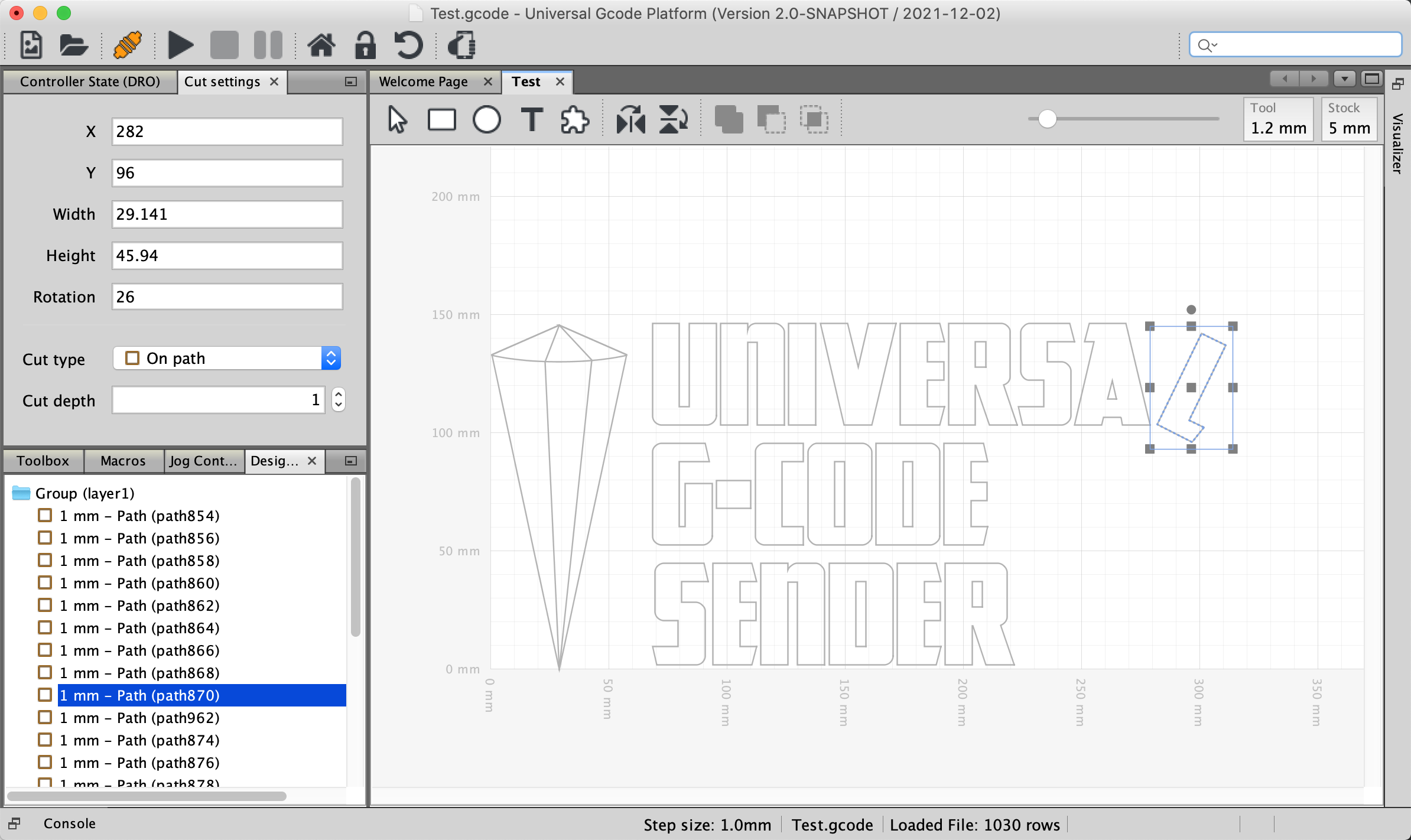 Universal G-Code Sender (UGS) Screenshot 7